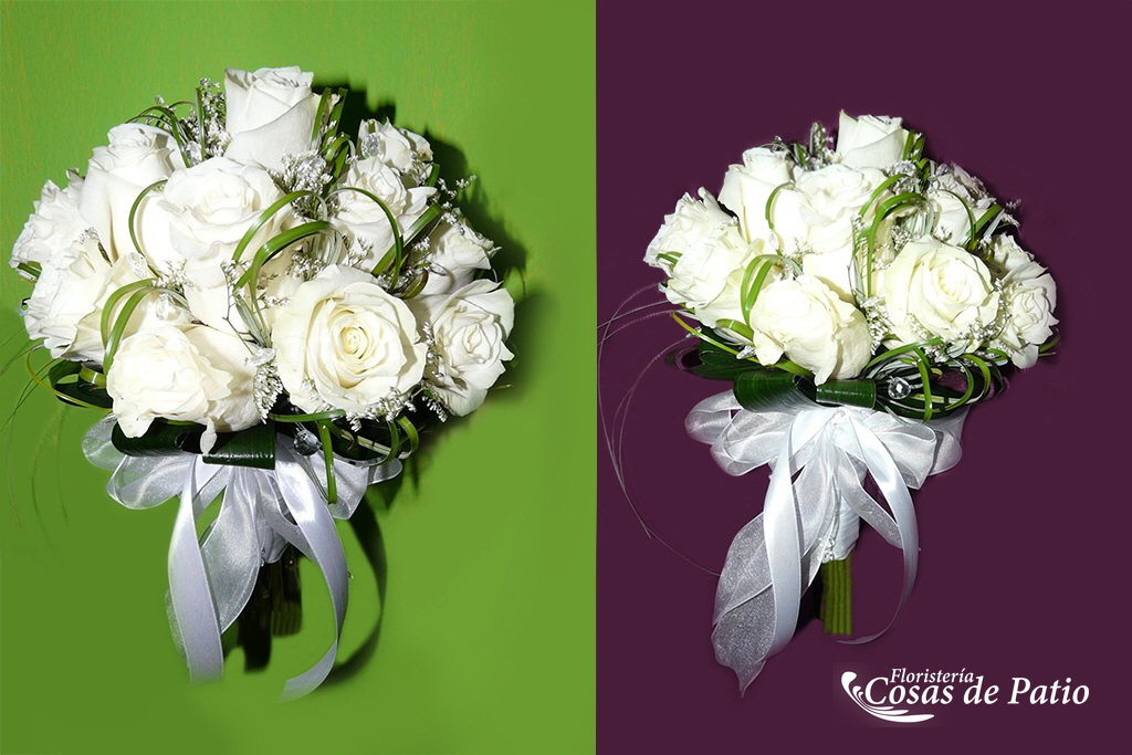 Ramo de novia Cosas de Patio Rosas Blancas1