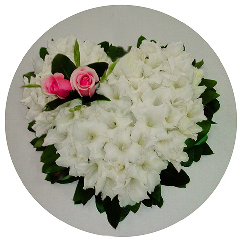 Corazn: Gladiolos, Rosas